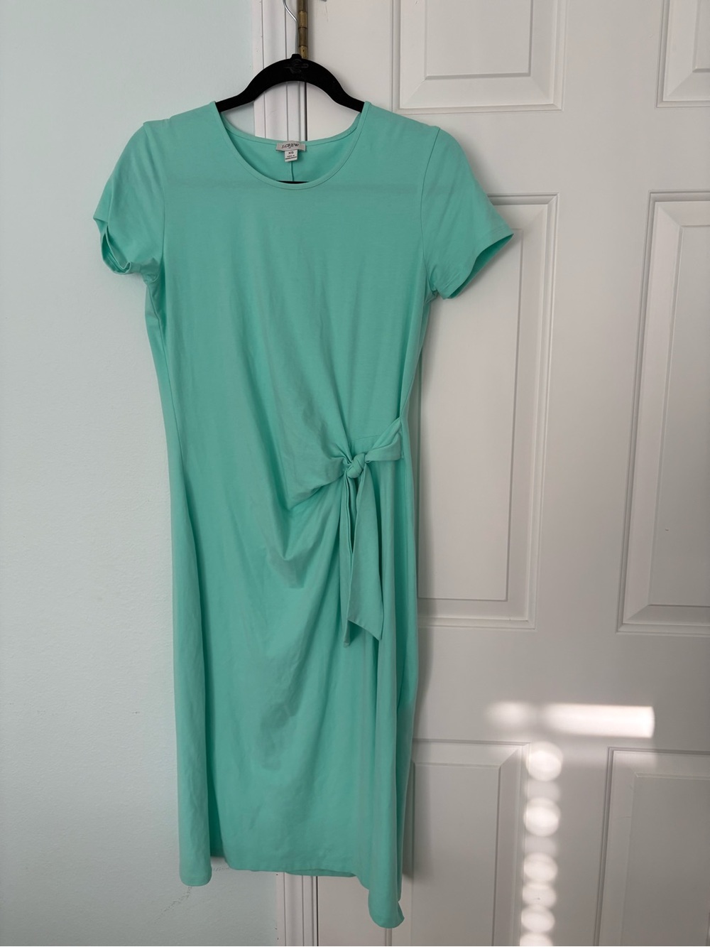 J. Crew Factory Mint Green Short Sleeve Midi Dress
